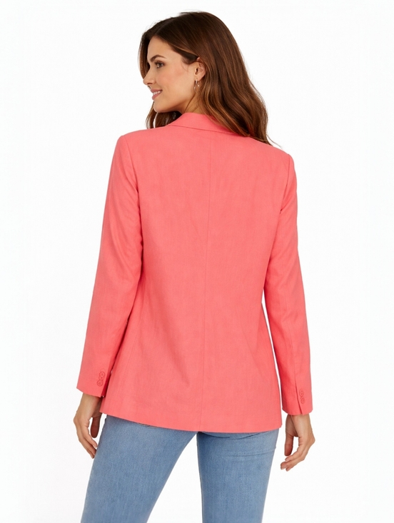 Steve Madden Women's Spring Rose Linen Double Breasted Baldwin Blazer Me… - Picture 4 of 11
